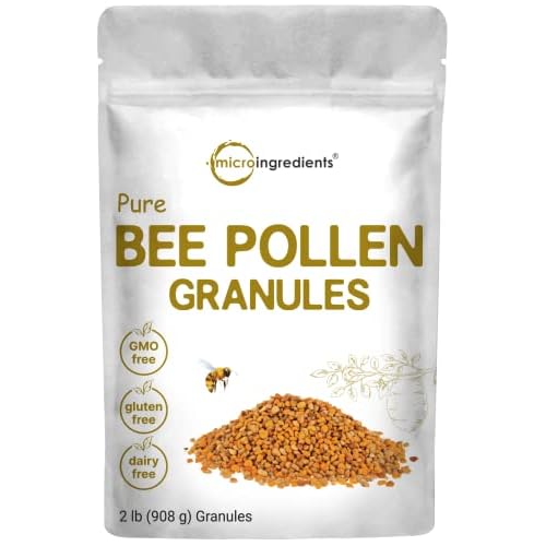 Micro Ingredients Pure Bee Pollen Granules, 2 lb | Fresh Harvest, Raw & Natural Superfood | Rich in B Vitamins, Minerals, Protein & Antioxidants | Ket
