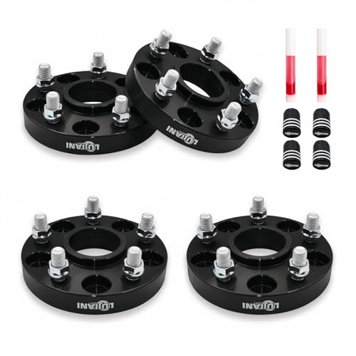 4 Pack 5x127mm Wheel Spacers for 2022-2025 Gladiator JT Cherokee WL Wrangler JL, 1" Thick Hubcentric Tire Spacer, M14x1.5 Thread Studs & 71.5mm Centri
