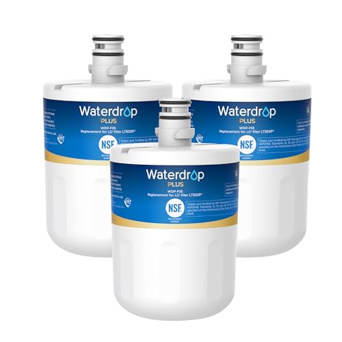 Waterdrop Plus 5231JA2002A NSF 401&53 Refrigerator Water Filter, Reduce PFAS, Replacement for LG® LT500P®, ADQ72910911, ADQ72910901, Kenmore 9890, G