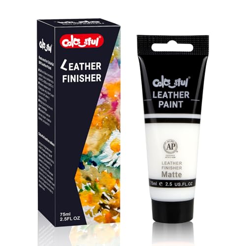 Colorful Matte Acrylic Leather Finisher – Flexible Clear Coat for Leather Shoes, Bags, Jackets & Accessories, Matte Finish for Craft & Restoration(7