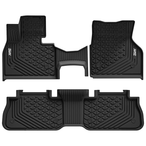 3W Floor Mats for 2022–2025 2026 BMW iX, Custom Fit All Weather TPE Floor Liners, 1st and 2nd Row Full Set, Black 8) iX 2022-2026 | Floor Mats