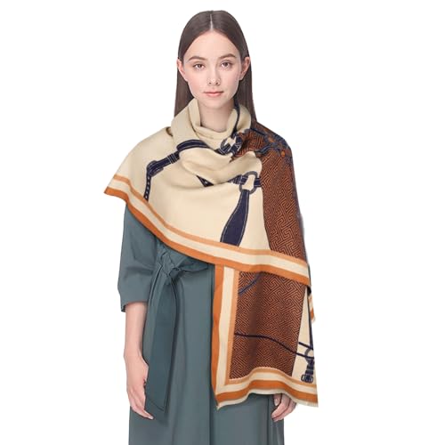 EXTREE Women's Scarf Pashmina Shawls and Wraps for Evening Dress Bridesmaid Wedding Bridal Winter Warm Long Large Scarves Junma Brown Coffee