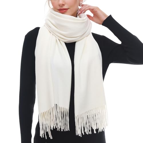 RUI VTRON Scarf for Women Fall Winter Scarves Warm Large Pashmina Shawls and Wraps Irory