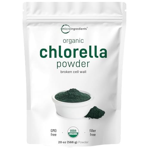 Micro Ingredients Organic Chlorella Powder, 20 Ounces | Broken Cell Wall for Complete Absorption | Raw Superfood Supplement, Rich in Protein & Vitamin