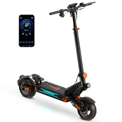 Electric Scooter, 800W & 1000W Motor E-Scooter Up to 35 & 50 Miles Range, 32 MPH Max Speed, Electric Scooter Adults with 10" Off-Road Tires, 35 & 50 M