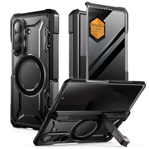 SUPCASE for Samsung Galaxy Z Fold 7 Case with Kickstand (UB Grip), [Compatible with MagSafe] [Built-in Privacy Screen Protector] [Hinge Coverage] Mili