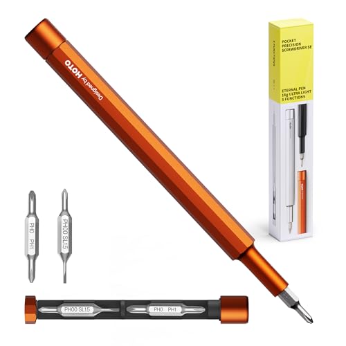 HOTO 5 in 1 Multitool Pen Pocket Screwdriver without Cap, Gifts Gadgets for Men, Magnetic Precision Screwdriver Set, EDC Small Screwdriver Set for Eye