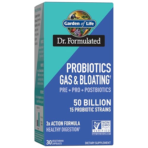 Garden of Life Dr Formulated Once Daily 3-in-1 Complete Prebiotics, Postbiotics & Probiotics for Women and Men - PRE + PRO + POSTBIOTIC Supplement for