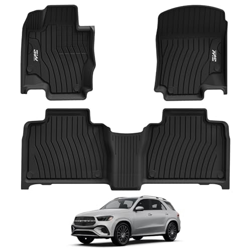 3W Floor Mats Fit for Benz GLE SUV 2020-2026(Not Fit for Coupe-W167), TPE All Weather Custom Fit Floor Liner for Benz GLE 5 Seats 350-450-450e-580-53
