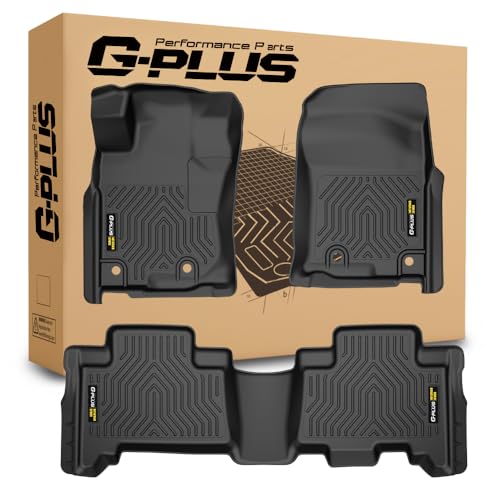G-PLUS Floor Mats for Toyota 4Runner 2013-2024-Fit for Lexus GX460 2014-2023, TPE Custom Fit All Weather Floor Liners,Front & 2nd Row 4 Runner & GX460