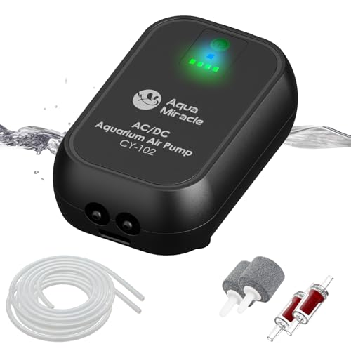 AquaMiracle USB Aquarium Air Pump Rechargeable Aerator for Bait Bucket, Portable Battery Powered Air Pump for Aquarium, Fish Tank Air Pump for Outdoor