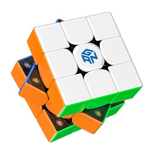GAN 356 M, 3x3 Speed Cube Magnetic Stickerless, 3D Puzzle Fidget Toy Brain Teasers for Kids Teens Beginners Travel Games Holiday Birthday Gifts (No Ex