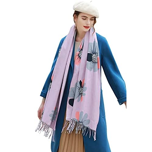 RIIQIICHY Scarfs for Women Fall Winter Scarves Pashmina Shawls and Wraps for Evening Dresses Printed Scarf-2
