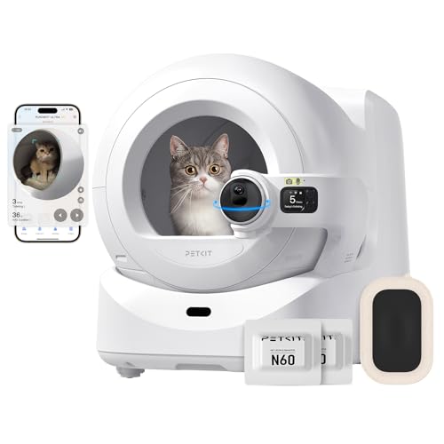 PETKIT Purobot Ultra 2025 New Accurate cat Facial Recognition & Poop Monitor Automatic Self-Cleaning Cat Litter Box with Touch-Free Waste Packing, 5G