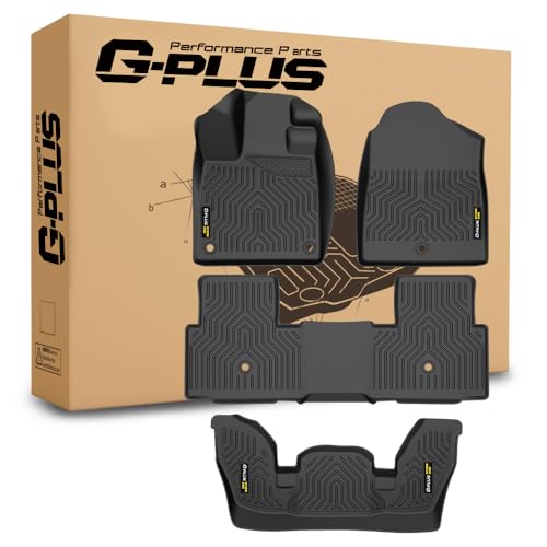 G-PLUS Heavy Duty TPE Floor Mats Cargo Liner Fit for Honda Pilot 2023 2024 2025 All Weather Full Cover Protection 1st & 2nd & 3rd Row Liner TPE Car Fl