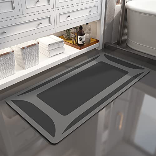 SIXHOME-Bath Mat Rug-Quick Dry Absorbent Rubber Backed Bathroom Mat Thin Bathroom Rugs Fit Under Door-Bath Mats for Floor Mat in Front of Sink-Shower