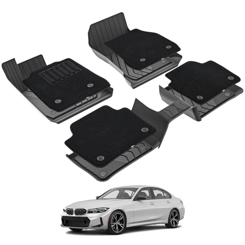 3W Floor Mats & Carpets Fit for BMW 3 Series 2013-2018, TPE All-Weather Harmless Heavy Duty Floor Liner Accessories 5) 3 Series 2013-2018 | Floor Mats