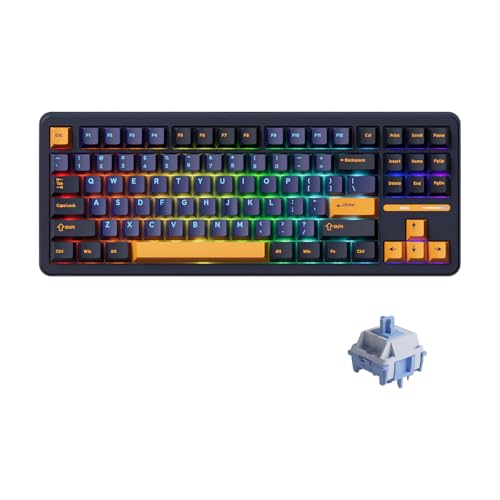 Akko TAC87 Kabelgebundenes mechanisches Tastatur, 88 Tasten, 80% TKL US-Layout, Horizon Hot-Swap-fähiges mechanisches Gaming-Tastatur mit PBT-Tastenk