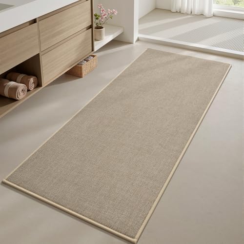 Bathroom Runner Rugs Non Slip Washable Absorbent Bath Mats Runner Quick Dry,Upgraded Soft PVC Backing Ultra Thin Bathroom Rug Runner Fit Under Door,Wa