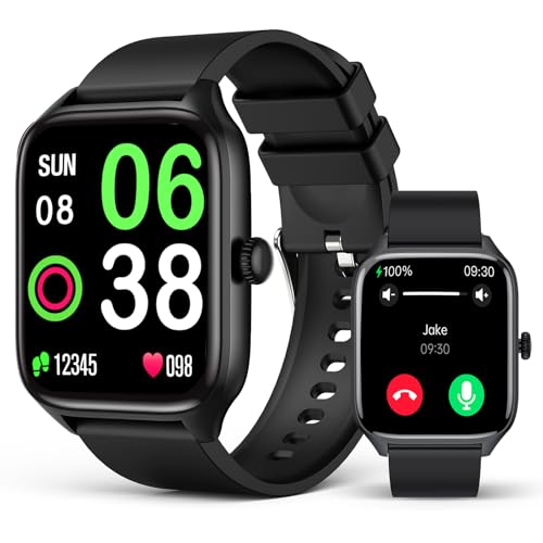 BooaBei Smart Watch for Men Women, 1.96" GPS Watcher with 120+ Sports Modes, Blood Pressure-Heart Rate-Blood Oxygen-Sleep Monitor, IP67 Waterproof Sma