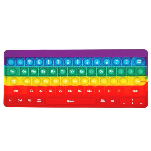 Pop Keyboard Fidget Toy,Christmas Fidget Toys, Push Stress Reliever Anxiety Relief It Sensory Toys for Autism,Bubble Keyboard with Letters Numbers Fid