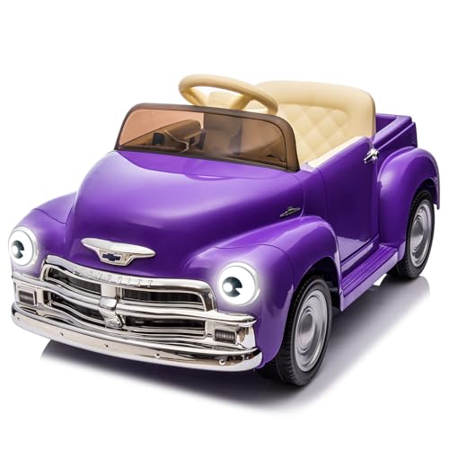 Garvee 12V Ride On Car for Kids Ages 3-5, Battery Powered Ride-on Toys W-Parent Remote, Music Player, 4 Wheel Cushion, Licensed Chevrolet Kids Electri