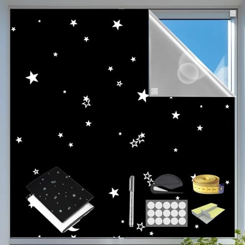 Portable Blackout Curtains 118" x 57", 100% Portable Shades, Window Cover with Hook and Loop Tape, Temporary Blinds for Windows, Baby Nursery, Bedroom