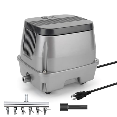AquaMiracle Linear Air Pump, 635-950-1600-4000GPH Pond Bubbler Septic Air Pump, Energy-Efficient Pond Aerator for Outdoor Ponds, Aquariums, Hydroponic