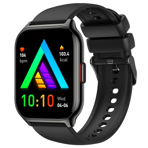 Smart Watch for Men Women, 2.01" HD Display Fitness Tracker with 107+ Sports Heart Rate Blood Pressure Blood Oxygen Sleep Monitor, IP68 Waterproof Sma