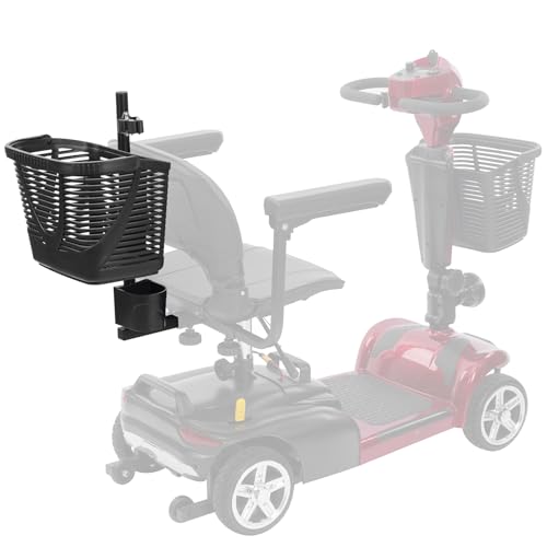 Mobility Scooter Crutch-Cane Holder with Detachable Basket - Fits MS02 & MS02 PRO Models