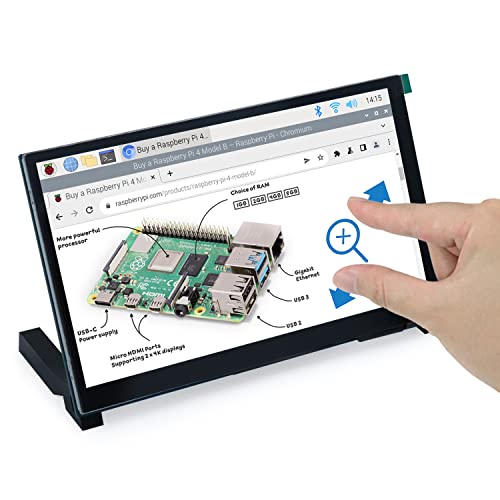 FREENOVE 7 Inch Touchscreen Monitor for Raspberry Pi 5 4 B 3 B+ A+, 800x480 Pixel TN Display, 5-Point Touch Capacitive Screen, Driver-Free MIPI DSI Po
