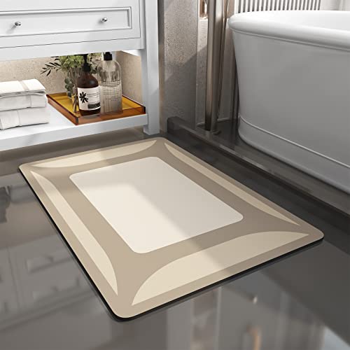 SIXHOME-Bath Rug-Quick Dry Absorbent Rubber Backed Thin Bathroom Rugs Fit Under Door-Bath Mats for Bathroom Floor Mat in Front of Sink-Shower Rug 17"X