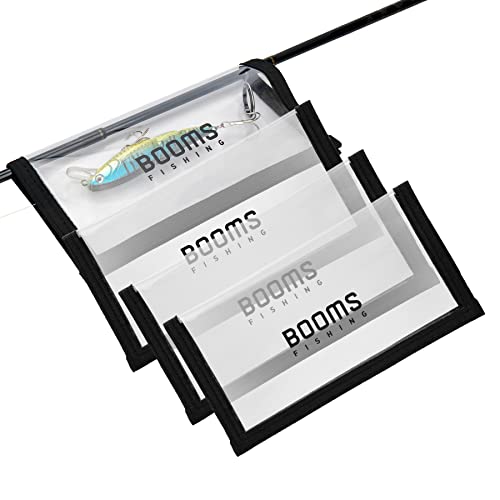 Booms Fishing LW1 Fishing Lure Wraps, Durable Clear PVC Lure Hook Covers, See Lures Easily, Saltwater Bait Protector, Fishing Hook Organizer Rod Hook