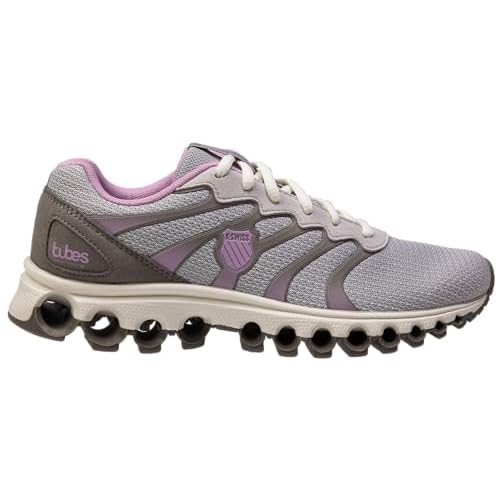 K-Swiss Women's Tubes 200 Training Shoe 5.5 Moon Rock-Vapor Blue-Mauve