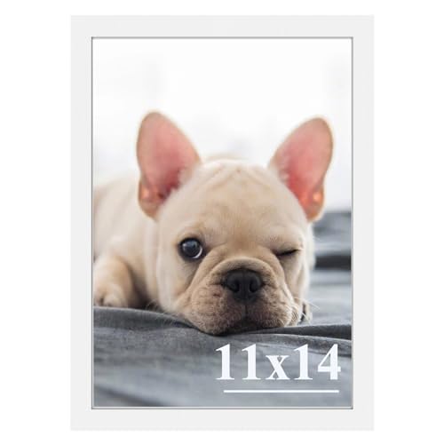 RUN HELIX 11x14 Picture Frame, Wall Gallery Photo Frames,Stable and Sturdy White Frame with High Definition Plexiglass,11x14 Poster Photo Frame,Horizo