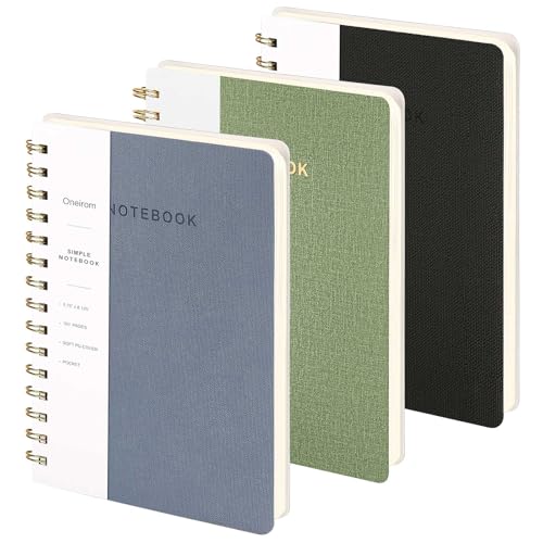 Lined Spiral Notebook College Ruled A5 Journal Book for Note Taking, 160 Pages Writing Journal for Office and Home School Supplies 5.75x8.125 inch - G