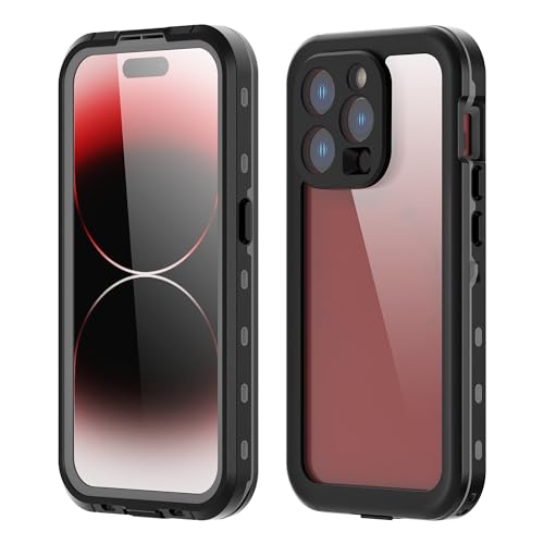 for iPhone 14 Pro Waterproof Case, Military-Grade Full Body Defense: IP68 Underwater Protection, Built-in Screen Protector & Camera Lens Cover, 10FT W