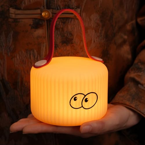 Lantern Night Light, Cute Lantern Night Lamp for Kids Bedroom USB Rechargeable Lamps 2 Brightness Levels, Nursery Bedside Delay-Off Nightlight for Boy