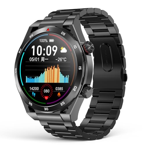 EarlySincere Smart Watches for Men with Blood Pressure, 1.39" HD Fitness Watch, Smartwatches with Heart Rate Blood Oxygen Sleep Monitor for Android an