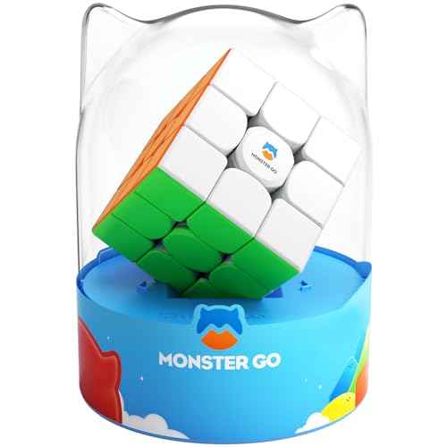 Monster Go 3x3 Standard Speed Cube, MG 356 v2 Cube Learning Series Puzzle Toy for Kids Beginners(Premium Package)