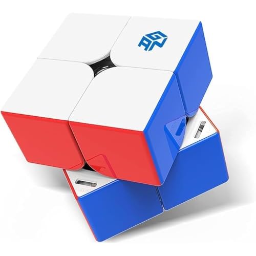 GAN 251 M Leap, 2x2 Magnetic Speed Cube Stickerless Speedcube Mini Cube Puzzle Toy for Beginner (UV Coated Primary Internal)