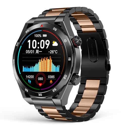 Smart Watches with Bluetooth Call, Fitness Watch with Blood Pressure-Heart Rate-Sleep-SpO2, 1.39" HD Smartwatches for Men Women, IP67 Waterproof for A