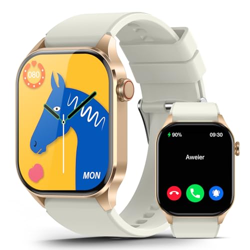 Smart Watch with Bluetooth Call, 2.04" AMOLED Display, 24-7 Heart Rate, Blood Oxygen, Sleep Monitor, 136+ Sports Modes, IP68 Waterproof Fitness Tracke