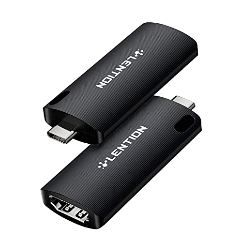LENTION 4K HDMI to USB C Video Capture Card for Gaming-Live Streaming-Video Conference, Supports PS4-OBS-PC-Windows-DSLR-PS5-YouTube (VC20)