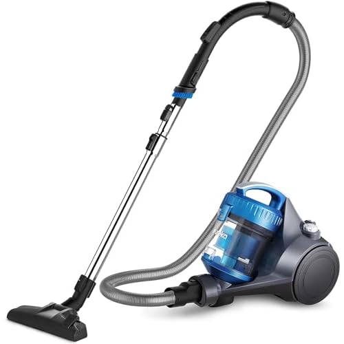 Eureka Whirlwind 2.5L Large Capacity Dust Cup, Bagless Canister Vacuum Cleaner NEN110C Lightweight Corded Vacuum Cleaner for Carpets and Hard Floors,