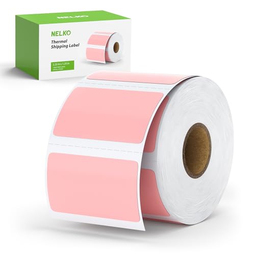 Nelko Genuine 2.25" x 1.25" Direct Thermal Labels, Barcode Labels Compatible with Nelko PL70E Label Printers, Self-Adhesive Labels, Barcode Stickers,