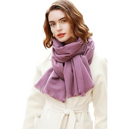 RIIQIICHY Scarfs for Women Pashmina Shawl Wraps for Evening Dresses Women Scarf for Wedding Large Winter Scarves Purple
