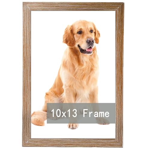 RUN HELIX 10x13 Picture Frame Brown for Wall Hanging, Wall Mounting Horizontally or Vertically, 10 x 13 Wall Gallery Poster Photo Frame with Durable S