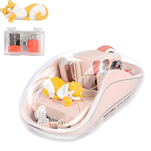 Cute Wireless USB C Mouse - Bluetooth Triple Mode Rechargeable Cartoon Mouse for Laptops, iPads & MacBook Air/Pro - Silent Operation, Portable Design,