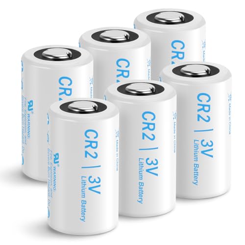 CR2 Battery 6 Pack CR2 3V Lithium Rangefinder Battery Long Lasting Power for Golf Range Finders,Alarm System, Monitor, Sensor